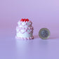 Strawberry Birthday Cake Fidget Clicker with Wrist Strap or Keychain