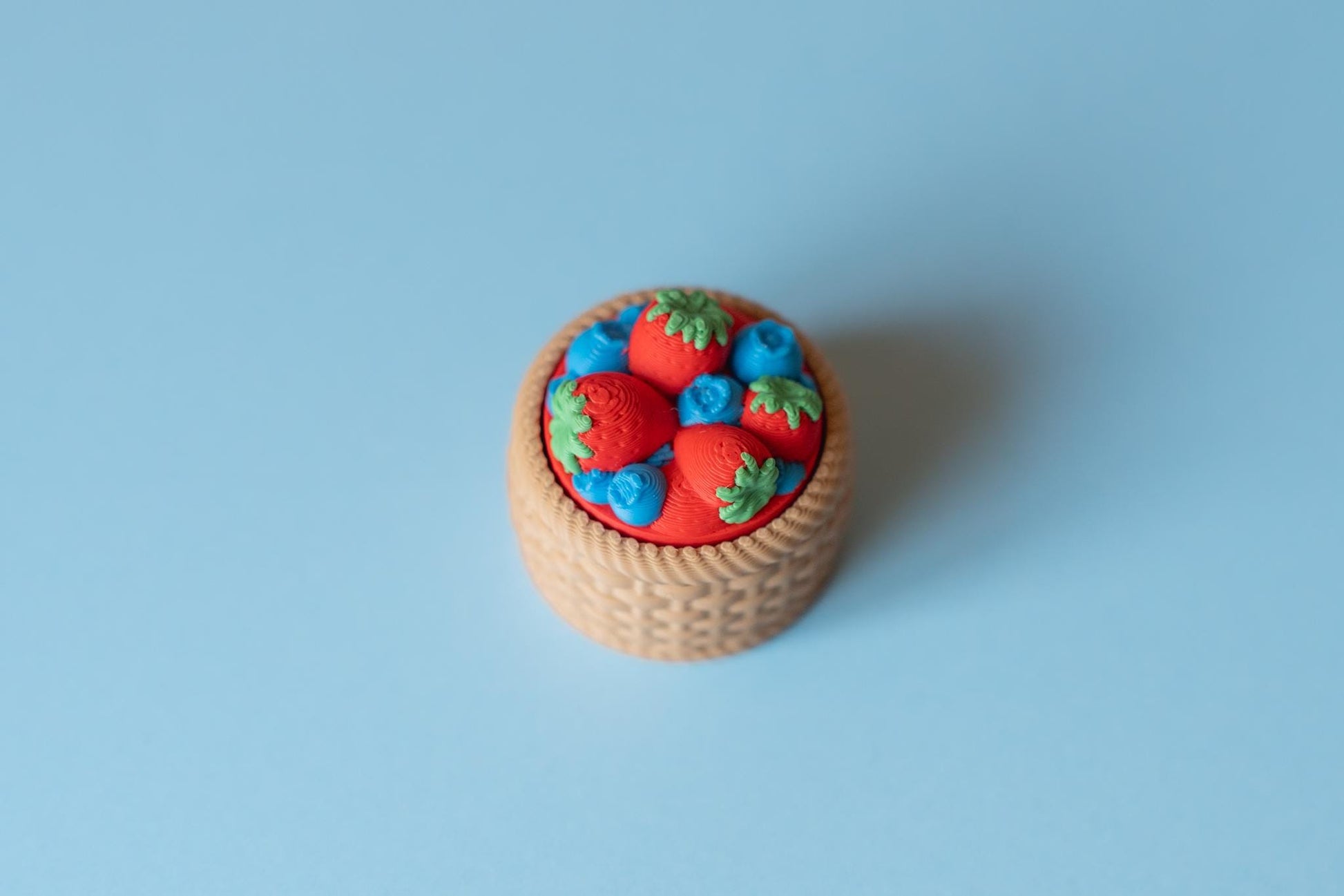 Basket of Berries Fidget Clicker with Wrist Strap or Keychain