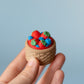 Basket of Berries Fidget Clicker with Wrist Strap or Keychain