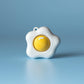 Fried Egg Fidget Clicker with Wrist Strap or Keychain