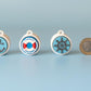 Nautical Themed Fidget Clickers with Wrist Strap or Keychain