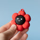 Chunky Happy Flower Fidget Clickers with Wrist Strap or Keychain