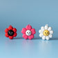 Chunky Happy Flower Fidget Clickers with Wrist Strap or Keychain