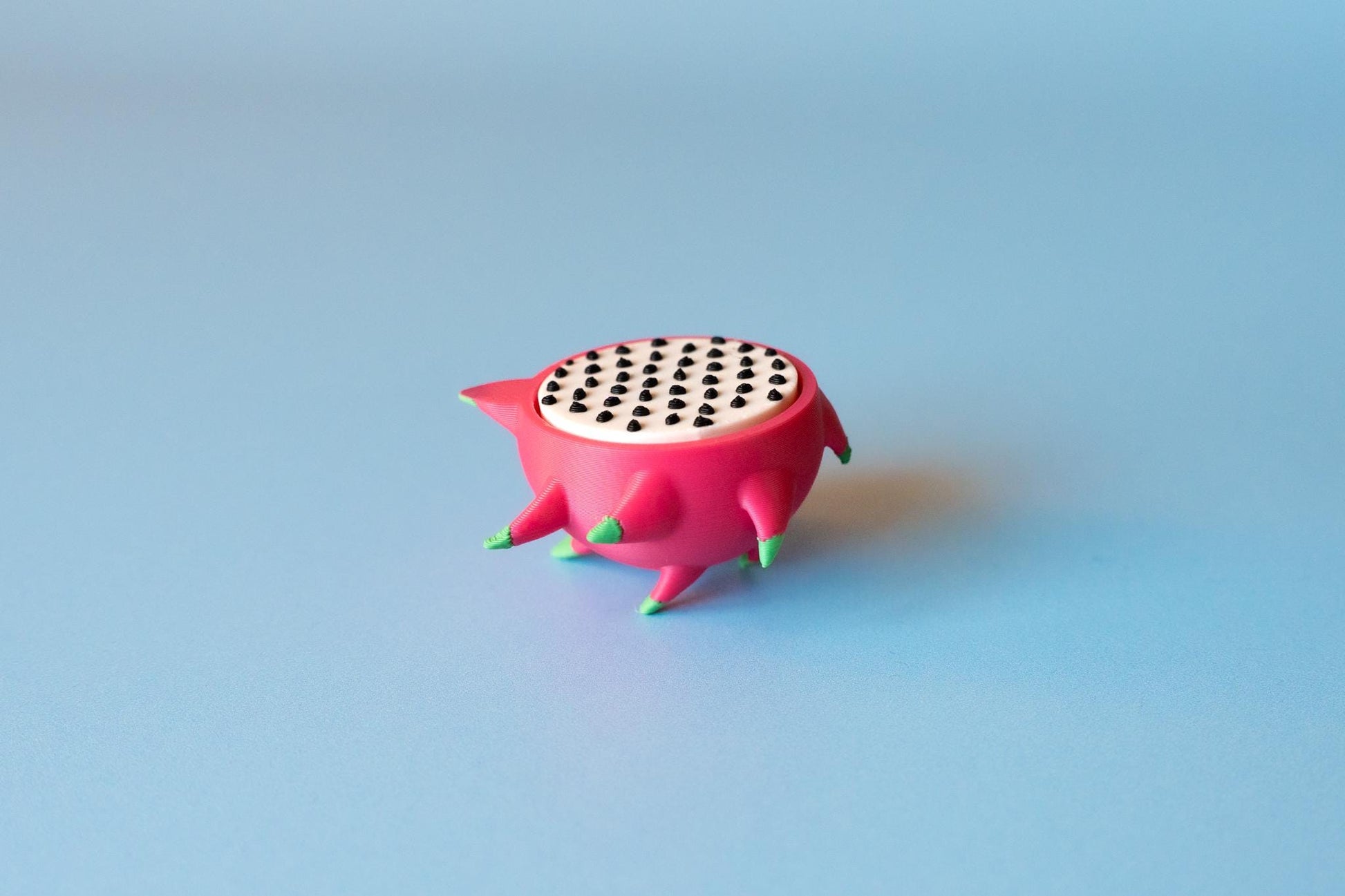 Dragon Fruit Fidget Clicker with Wrist Strap or Keychain