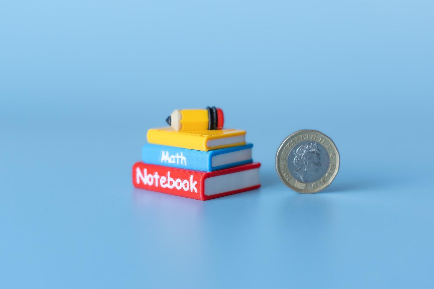 Stack of Books with Pencil Back to School Fidget Clicker with Wrist Strap or Keychain