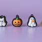 Spooky Ghosts & Pumpkin Halloween Fidget Clickers with Wrist Strap or Keychain