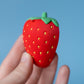 Strawberry Slice Fidget Clicker with Wrist Strap or Keychain
