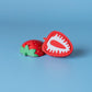 Strawberry Slice Fidget Clicker with Wrist Strap or Keychain