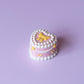 Heart Shaped Bow Topped Birthday Cake Fidget Clicker with Wrist Strap or Keychain