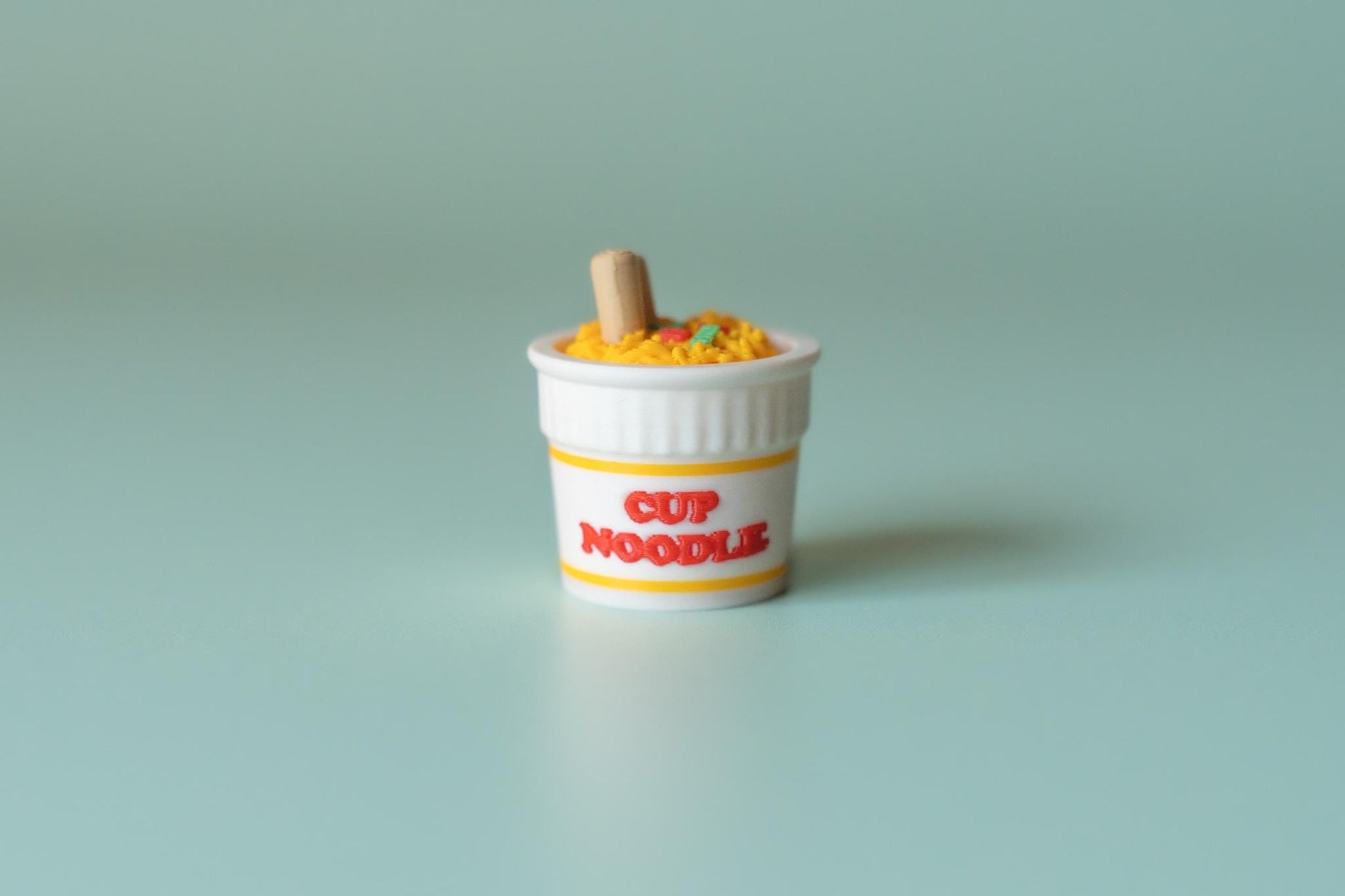 Instant Ramen Noodles Pot Fidget Clicker with Wrist Strap or Keychain