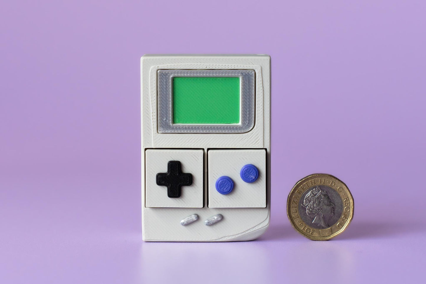 Retro Handheld Console Fidget Clicker with Wrist Strap or Keychain