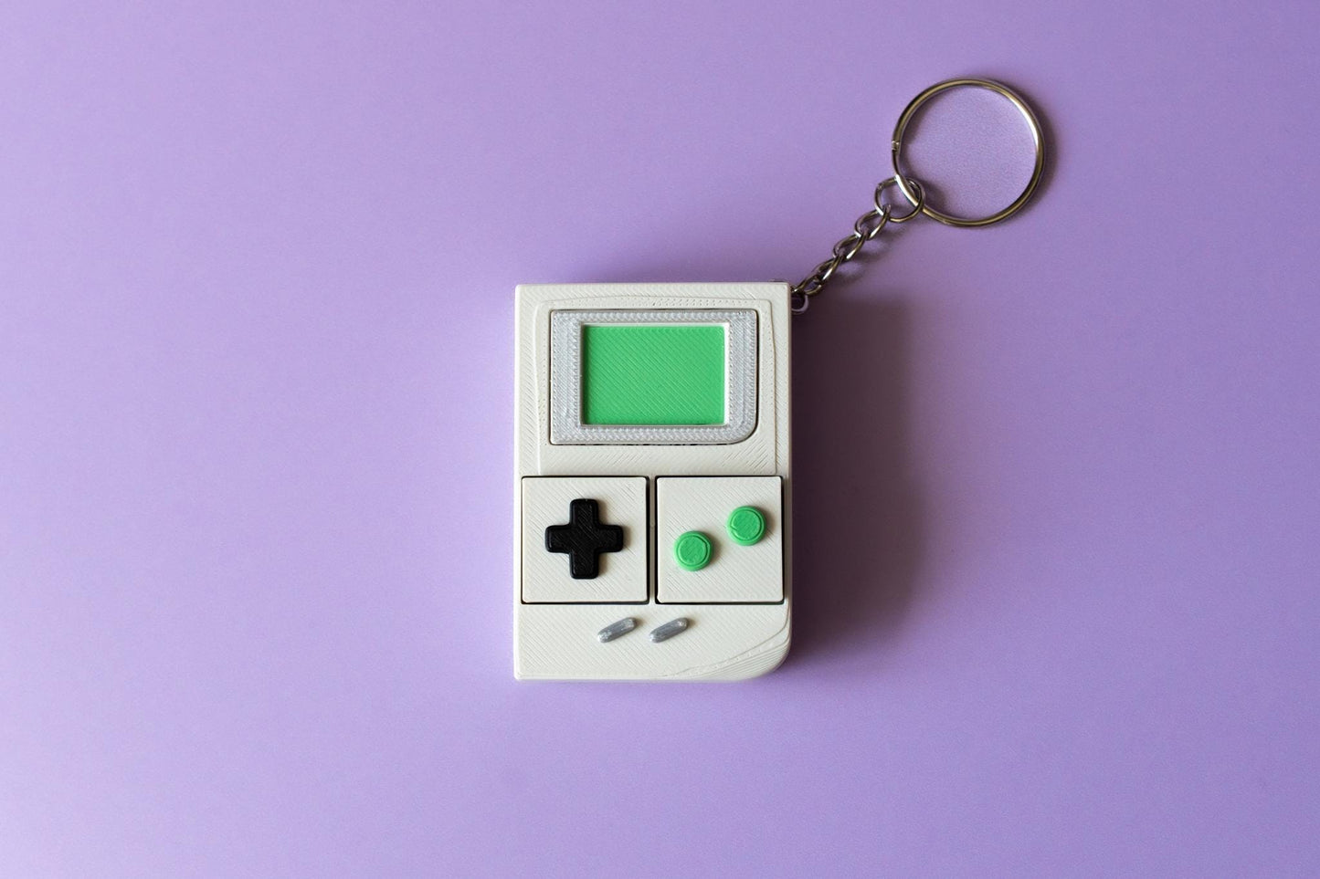 Retro Handheld Console Fidget Clicker with Wrist Strap or Keychain