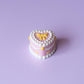 Heart Shaped Bow Topped Birthday Cake Fidget Clicker with Wrist Strap or Keychain