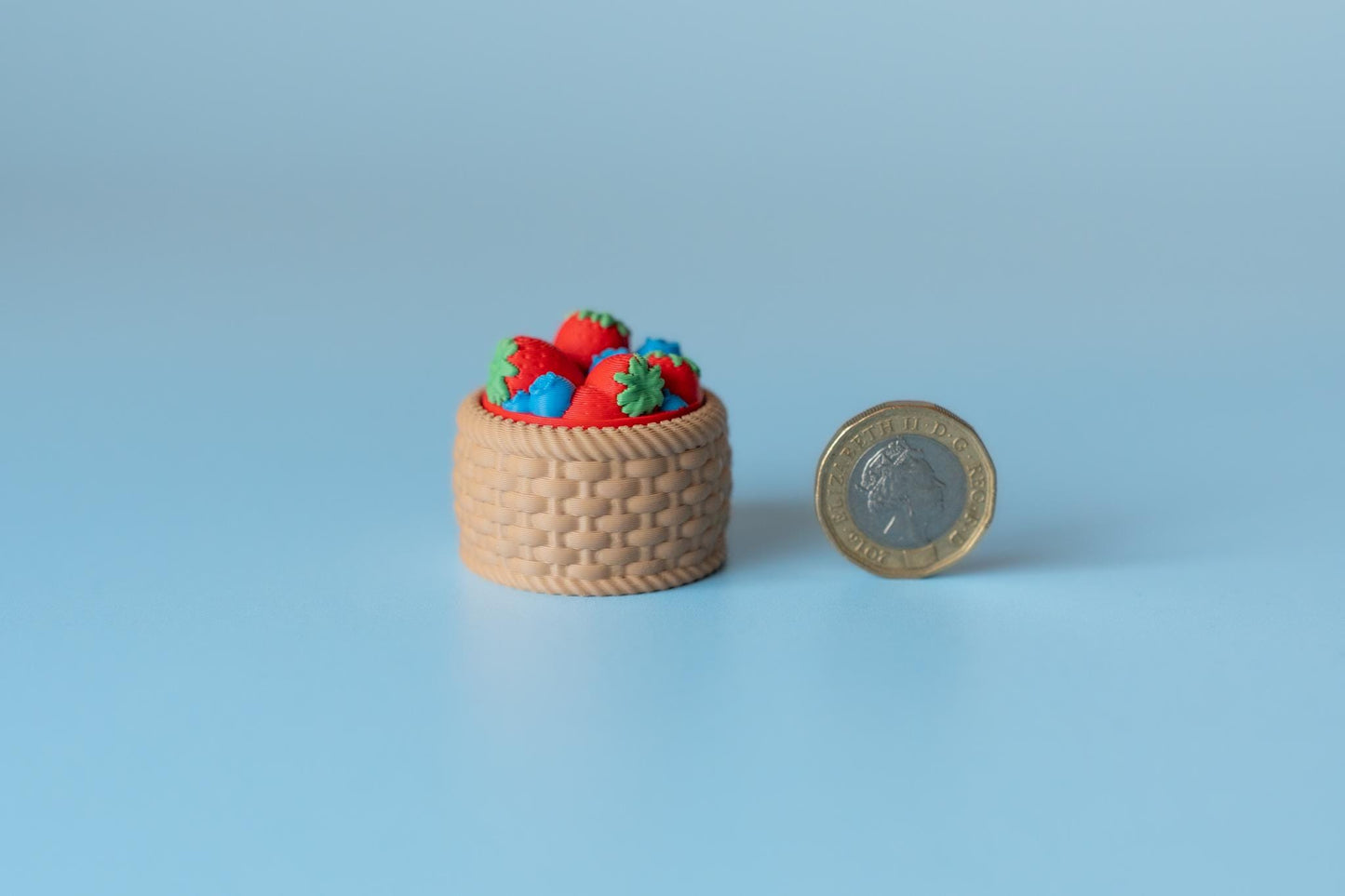 Basket of Berries Fidget Clicker with Wrist Strap or Keychain