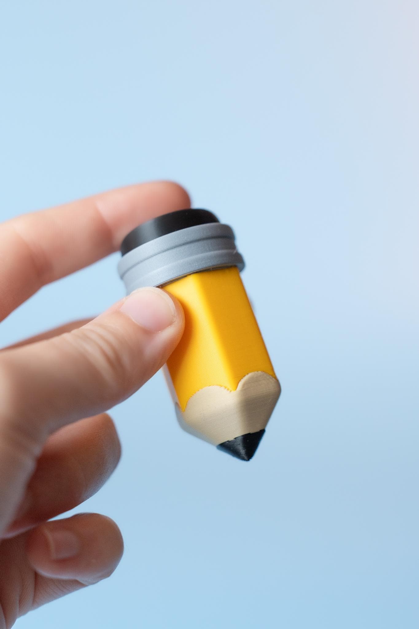 Pencil Back to School Fidget Clicker with Wrist Strap or Keychain