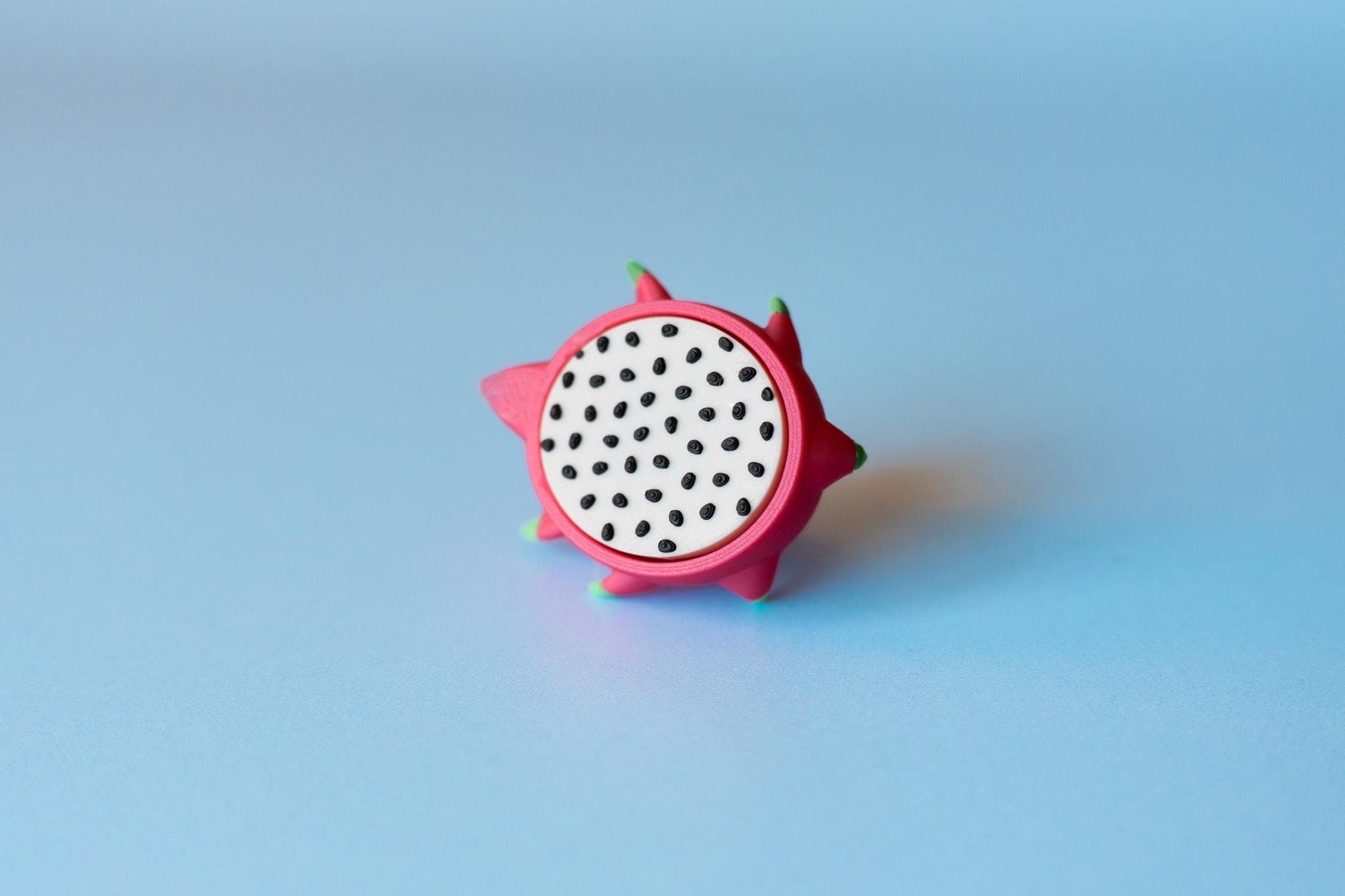 Dragon Fruit Fidget Clicker with Wrist Strap or Keychain