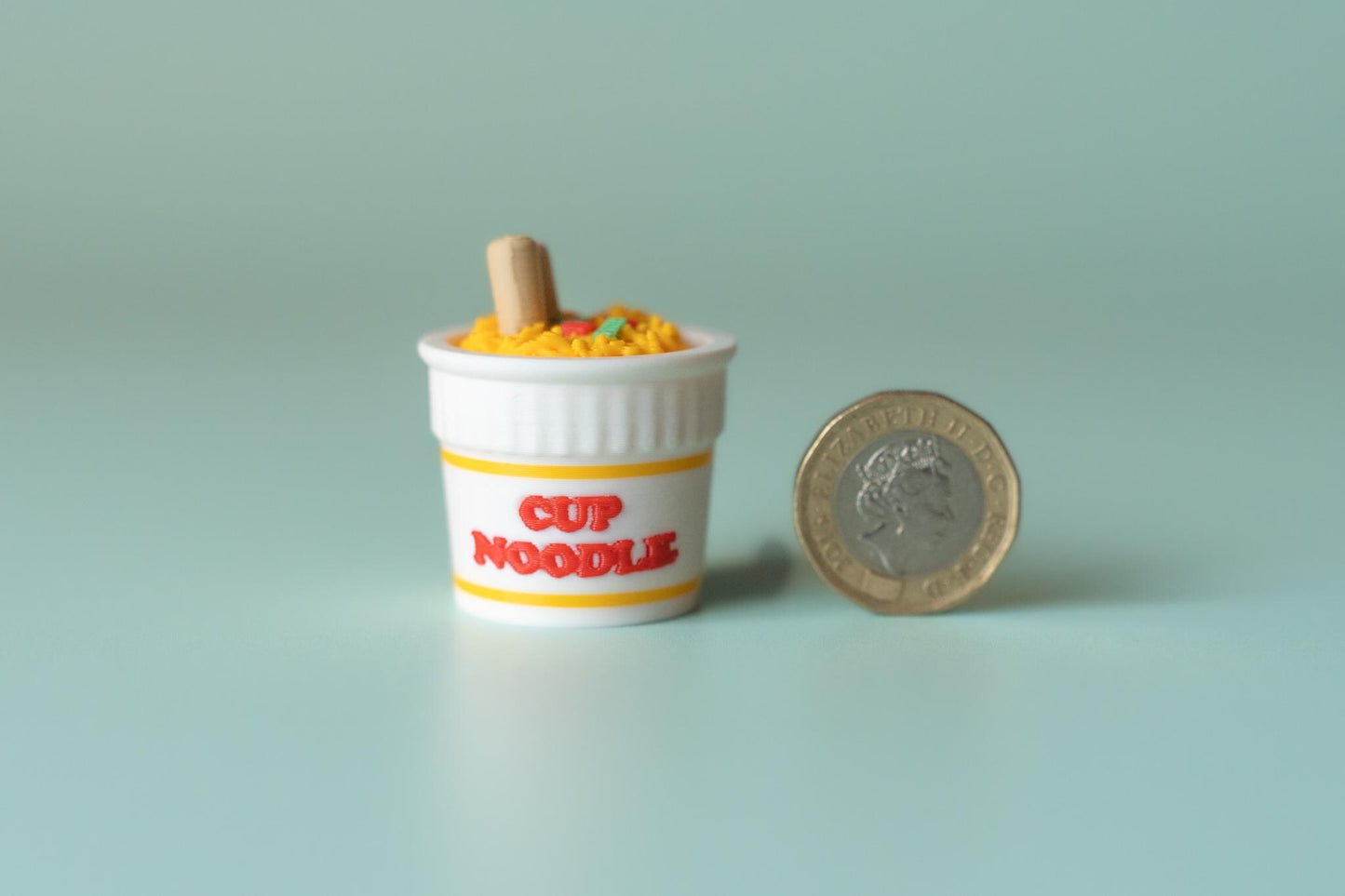 Instant Ramen Noodles Pot Fidget Clicker with Wrist Strap or Keychain