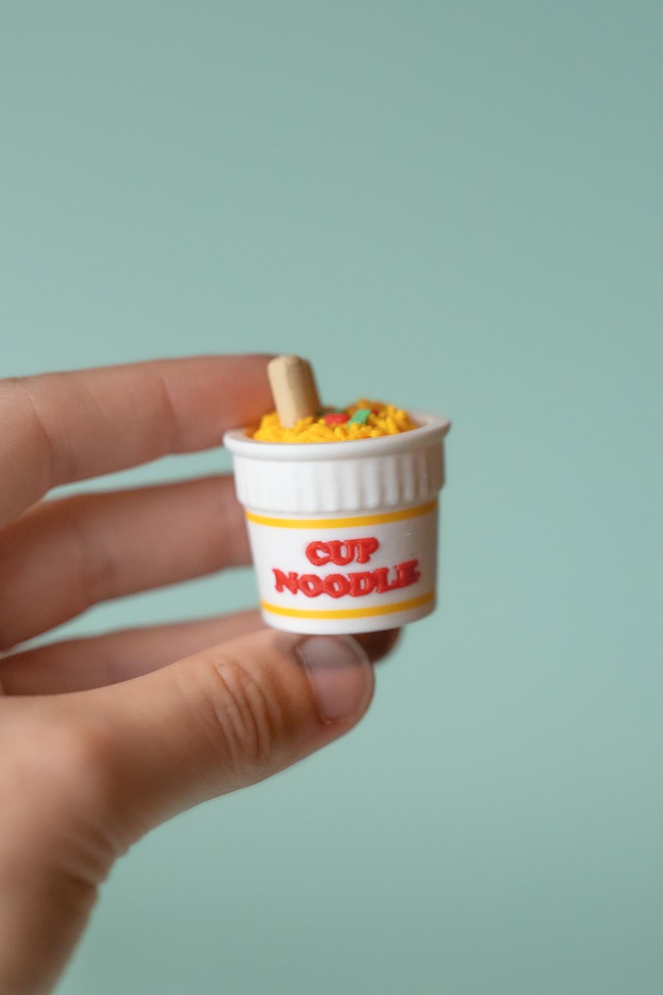 Instant Ramen Noodles Pot Fidget Clicker with Wrist Strap or Keychain