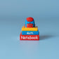 Stack of Books with Backpack - Back to School Fidget Clicker