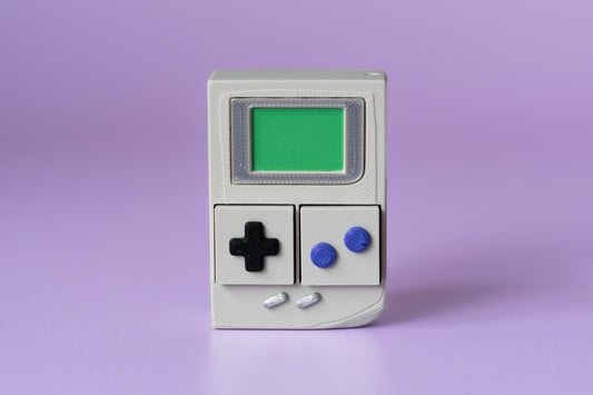 Retro Handheld Console Fidget Clicker with Wrist Strap or Keychain