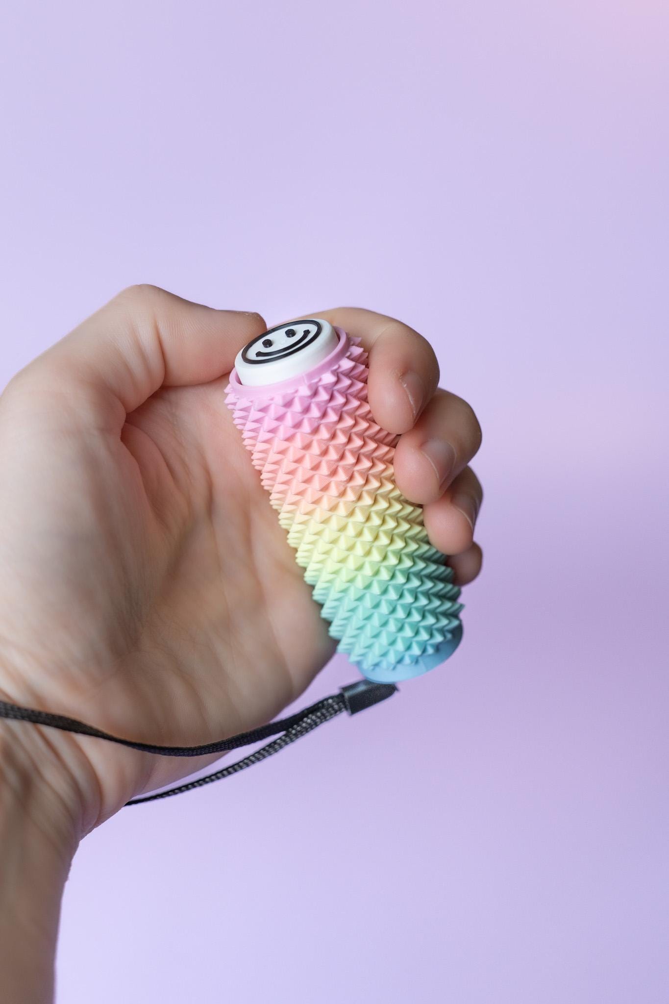 Spiked Sensory Roller with Textured Clicker Top & Wrist Strap