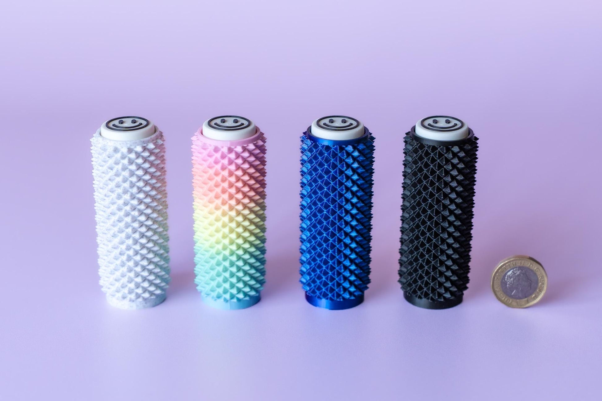 Spiked Sensory Roller with Textured Clicker Top & Wrist Strap - 4 Colours!