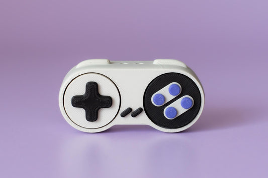 Retro Console Controller Fidget Clicker with Wrist Strap or Keychain