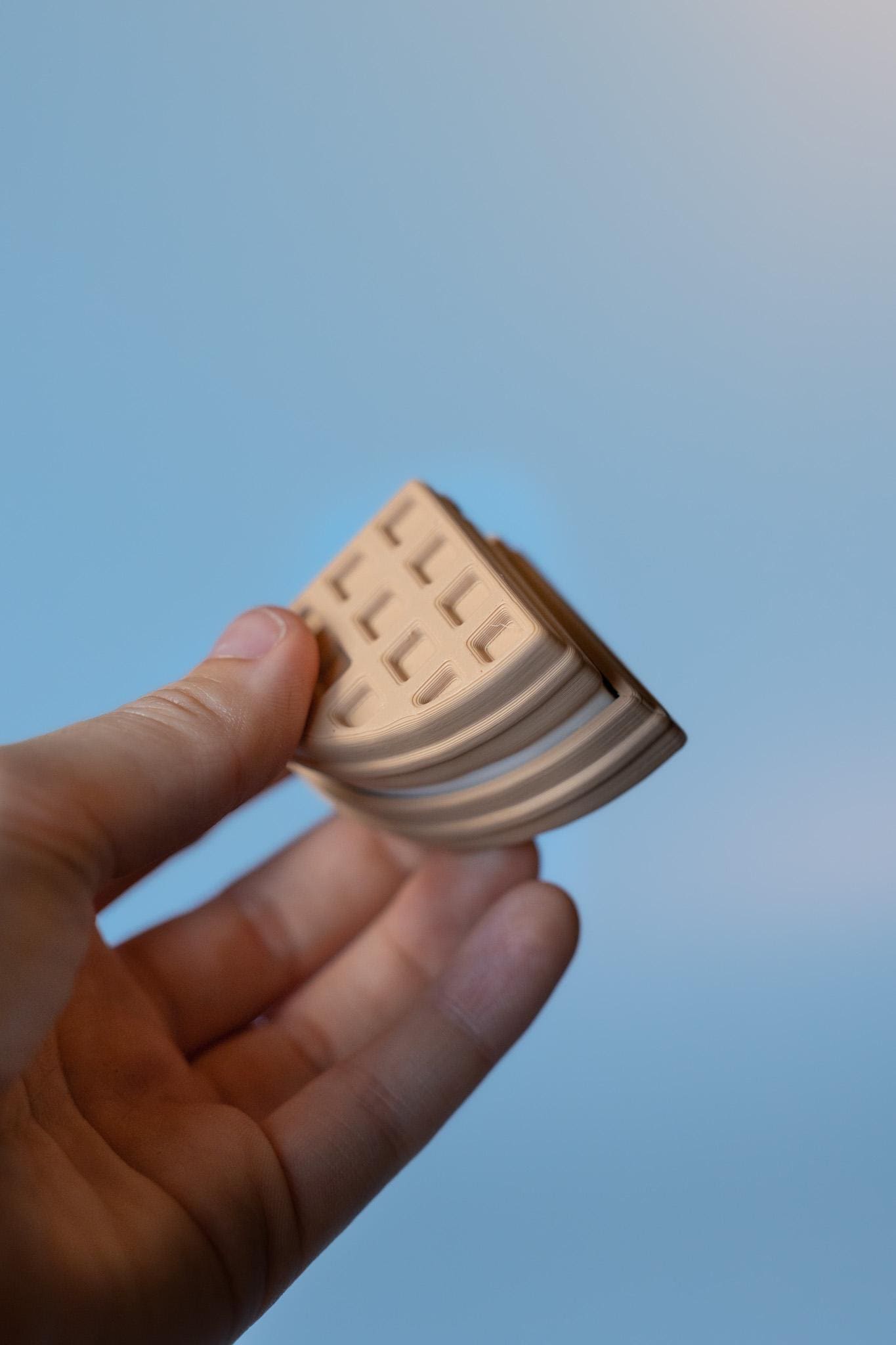 Waffle Ice Cream Sandwich Clicker with Wrist Strap or Keychain