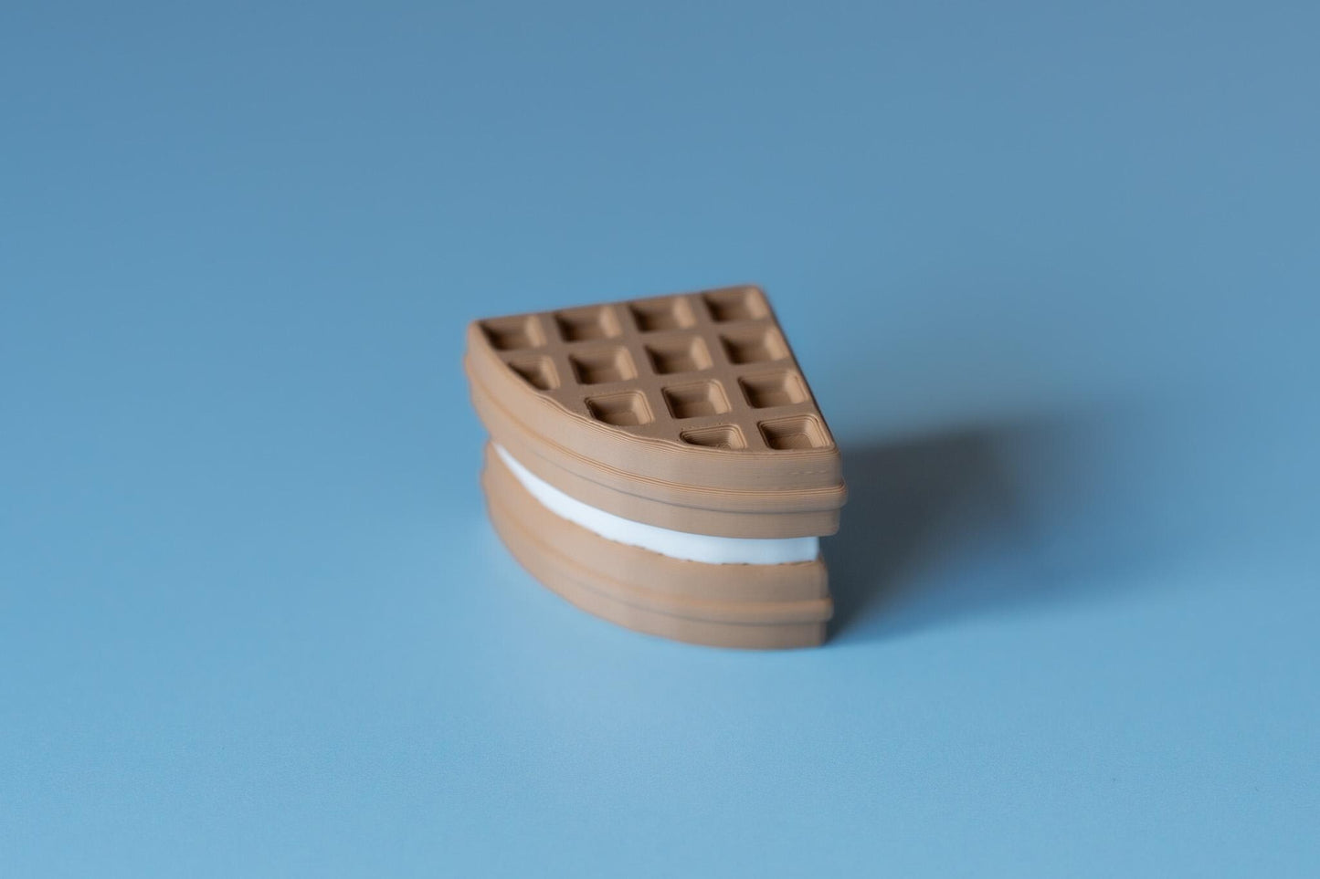 Waffle Ice Cream Sandwich Clicker with Wrist Strap or Keychain