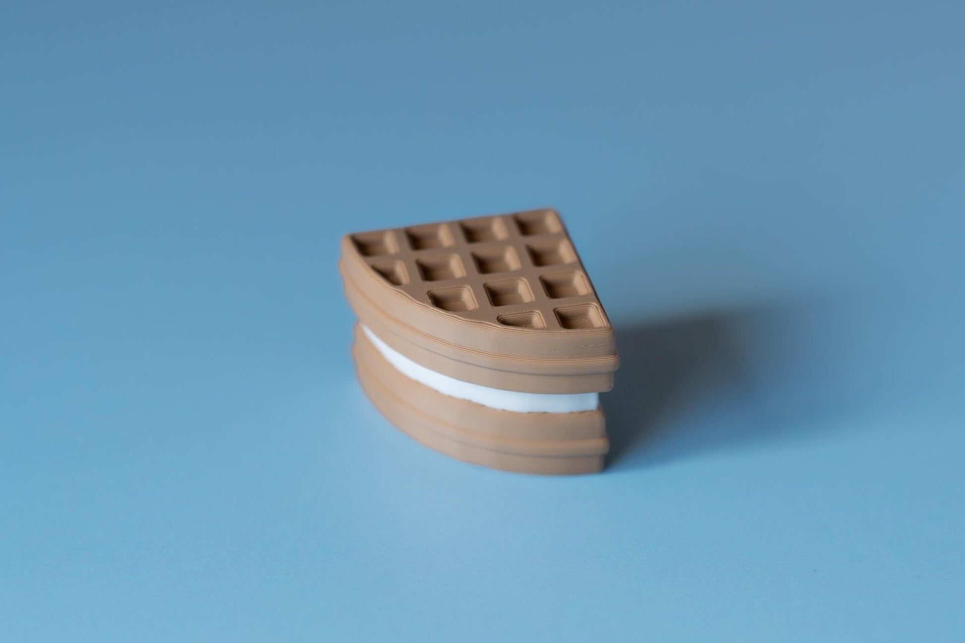 Waffle Ice Cream Sandwich Clicker with Wrist Strap or Keychain