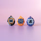 90's Virtual Pet "V-Pet" Fidget Clickers with Wrist Strap or Keychain (Spooky Series)