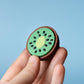Kiwi Fruit Textured Fidget Clicker with Wrist Strap or Keychain