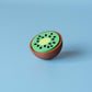 Kiwi Fruit Textured Fidget Clicker with Wrist Strap or Keychain