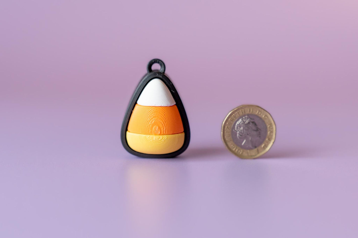 Candy Corn Spooky Halloween Fidget Clicker with Wrist Strap or Keychain