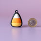 Candy Corn Spooky Halloween Fidget Clicker with Wrist Strap or Keychain