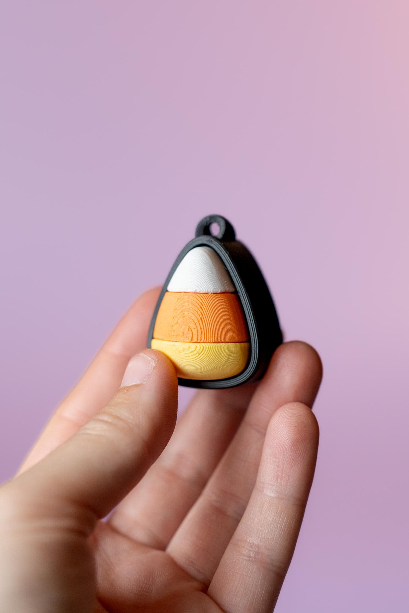 Candy Corn Spooky Halloween Fidget Clicker with Wrist Strap or Keychain