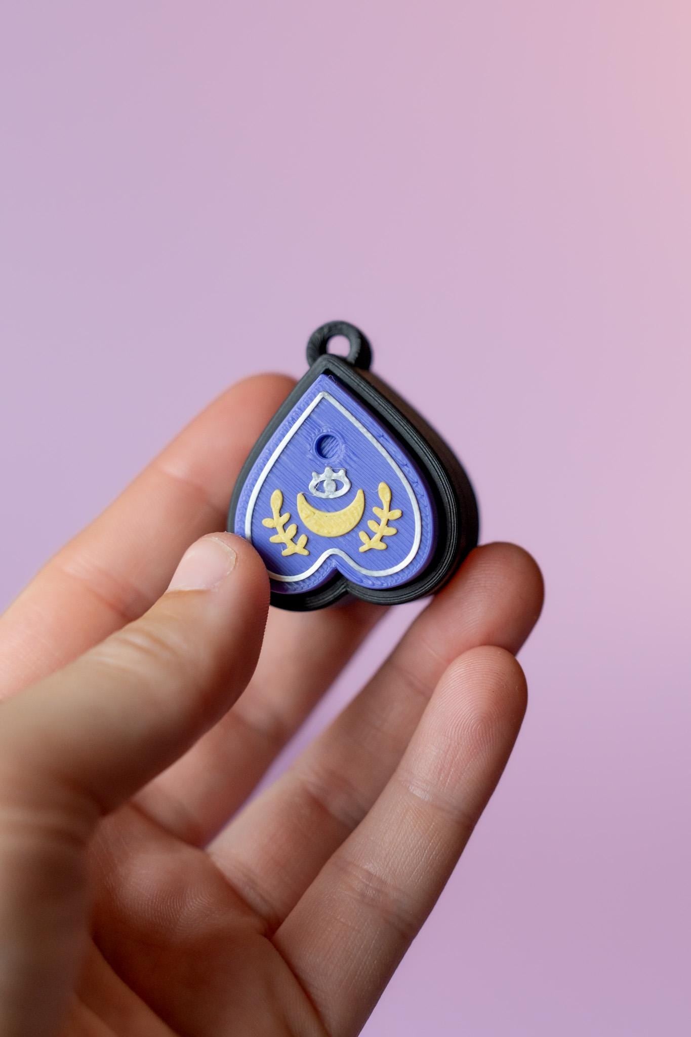 Planchette Spooky Halloween Fidget Clicker with Wrist Strap or Keychain