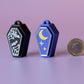 Coffin Spooky Halloween Fidget Clickers with Wrist Strap or Keychain