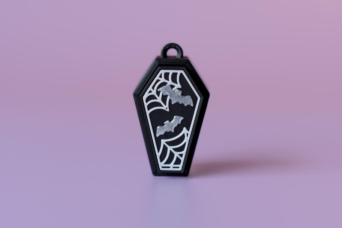 Coffin Spooky Halloween Fidget Clickers with Wrist Strap or Keychain