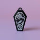 Coffin Spooky Halloween Fidget Clickers with Wrist Strap or Keychain