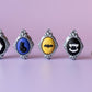 Antique Frames Spooky Halloween Fidget Clickers with Wrist Strap or Keychain