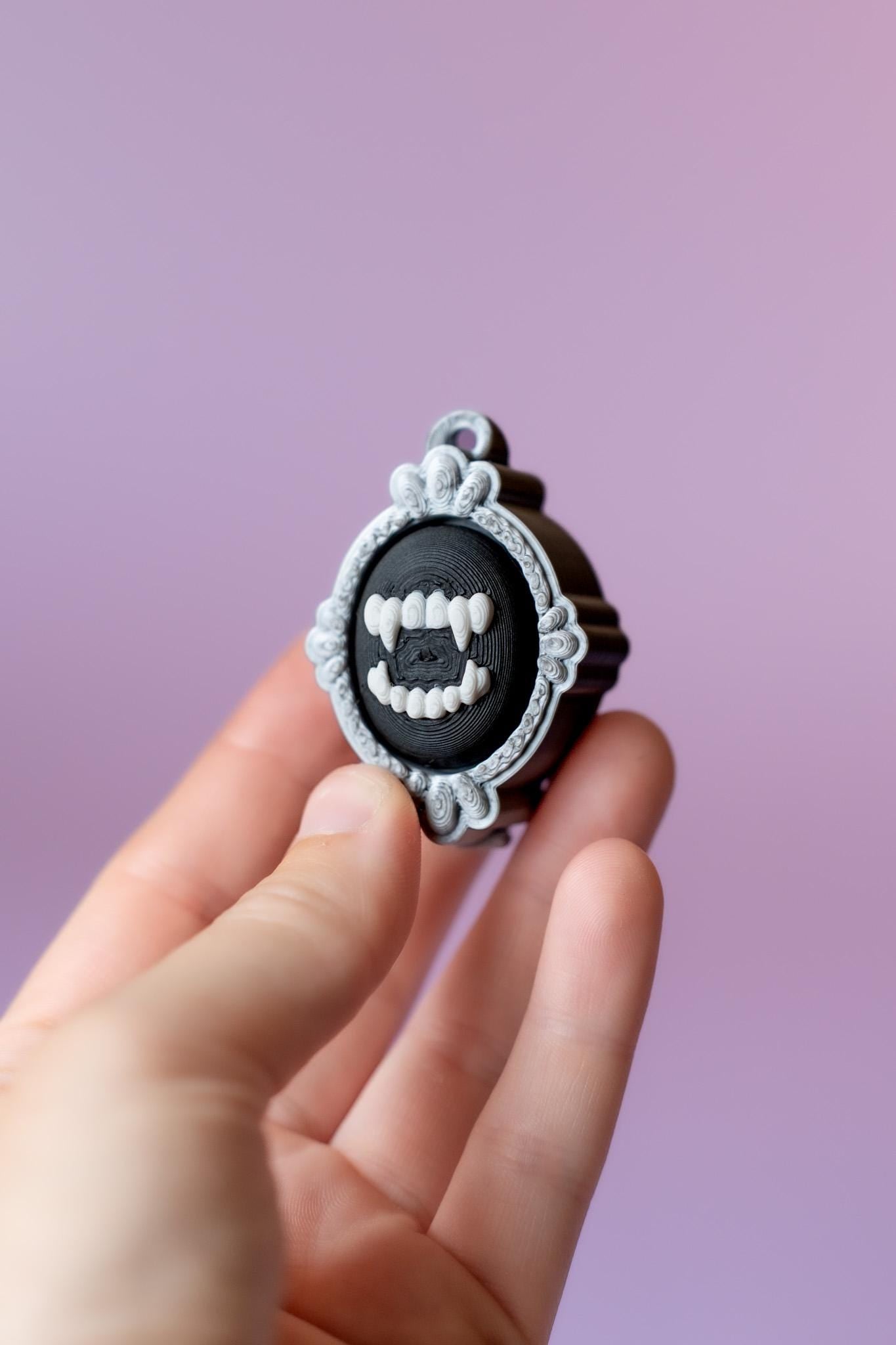 Antique Frames Spooky Halloween Fidget Clickers with Wrist Strap or Keychain