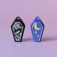 Coffin Spooky Halloween Fidget Clickers with Wrist Strap or Keychain
