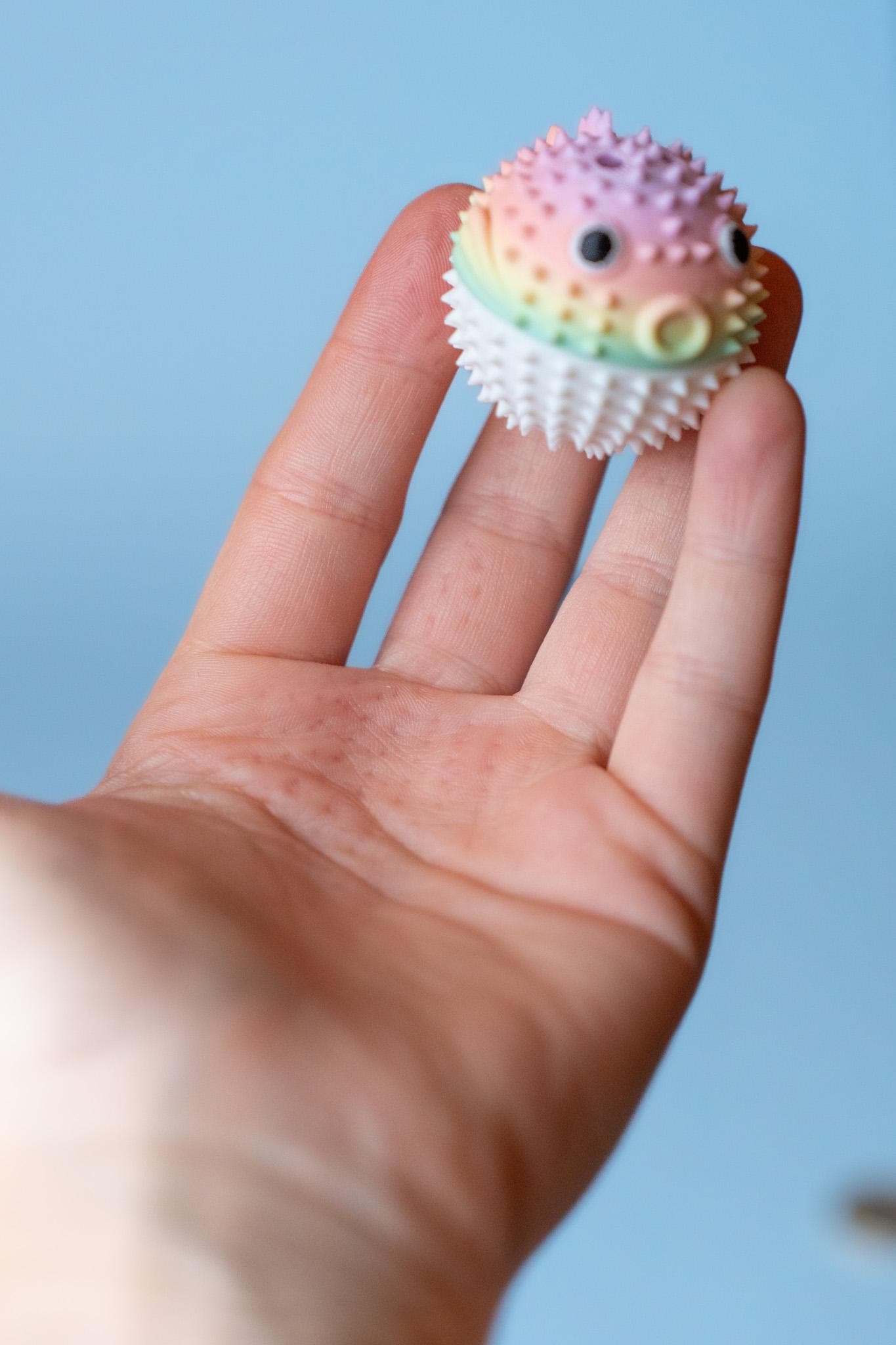 Pufferfish Spiked Sensory Tool with Wrist Strap or Keychain
