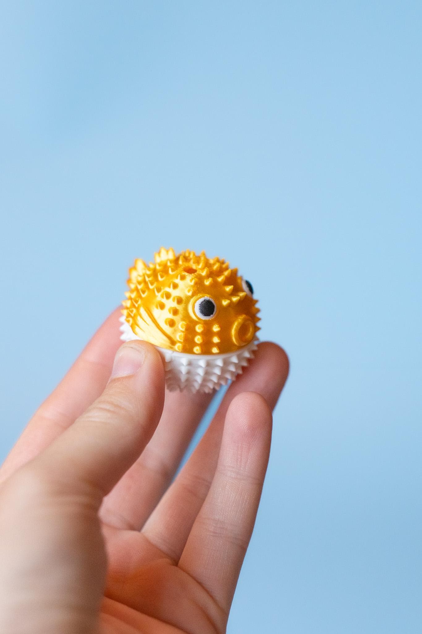 Pufferfish Spiked Sensory Tool with Wrist Strap or Keychain