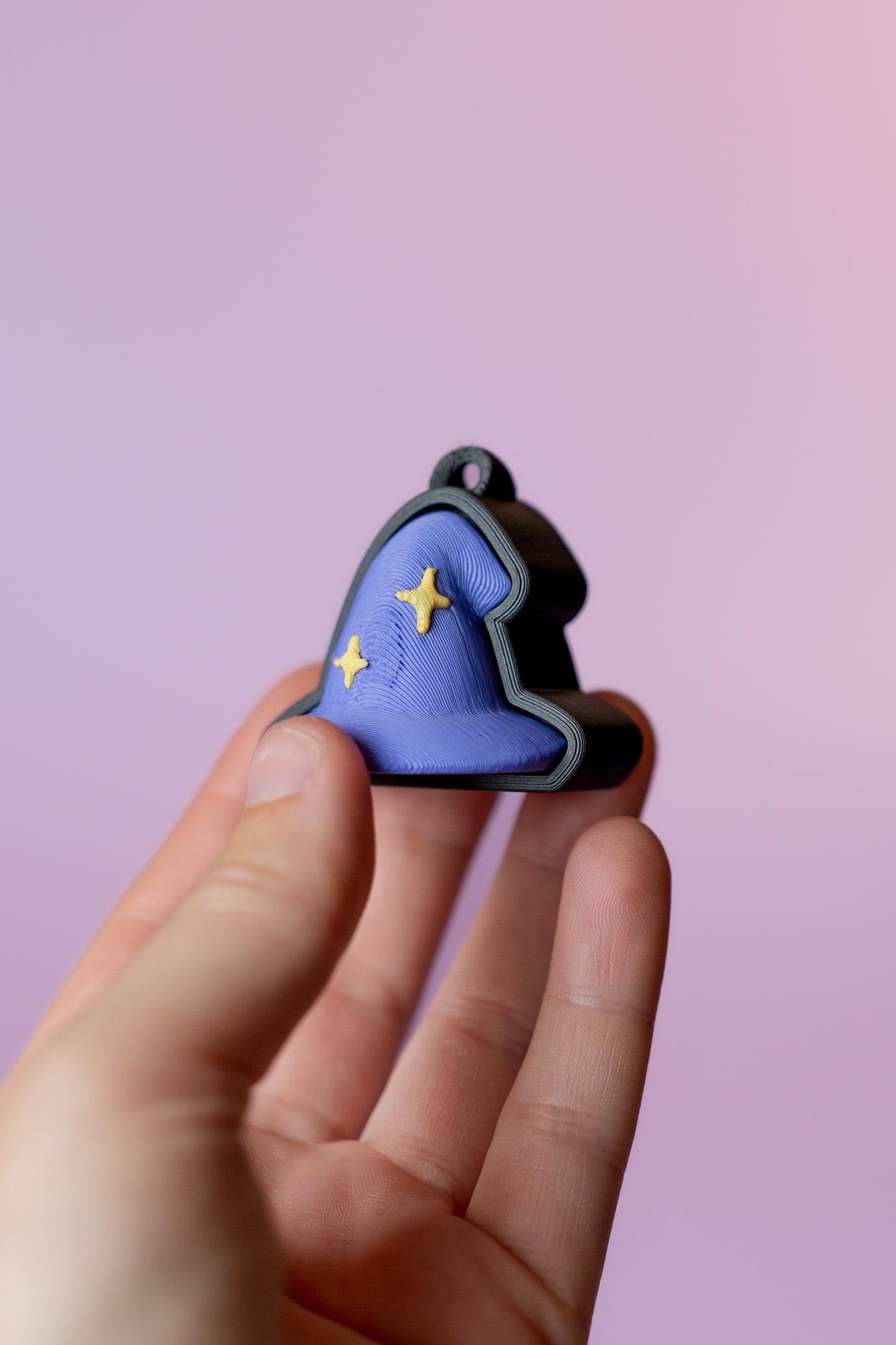 Witch's Hat Spooky Halloween Fidget Clicker with Wrist Strap or Keychain