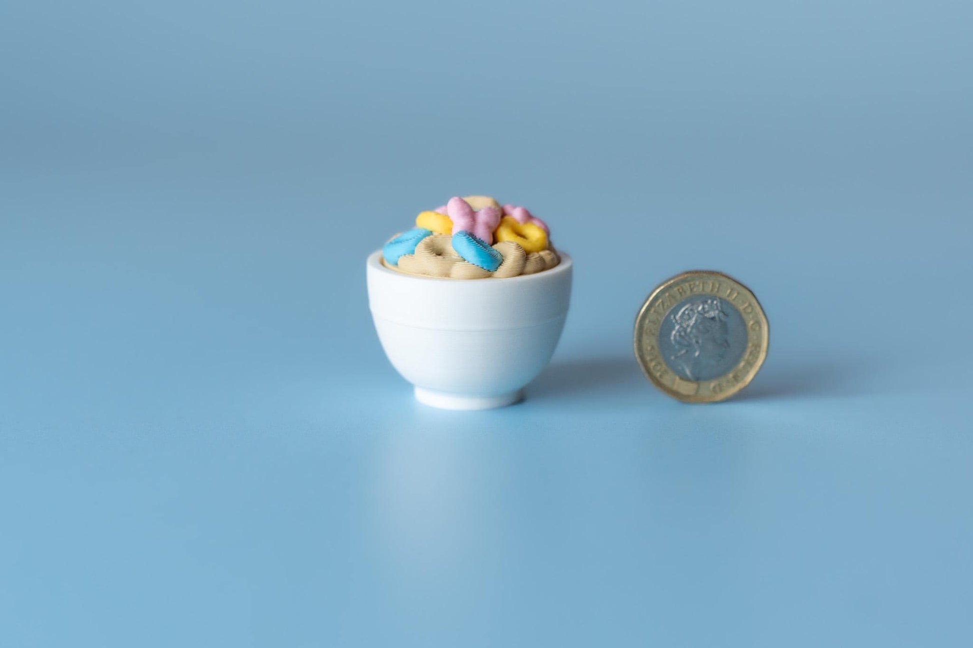 Cereal Bowl Fidget Clicker with Wrist Strap or Keychain