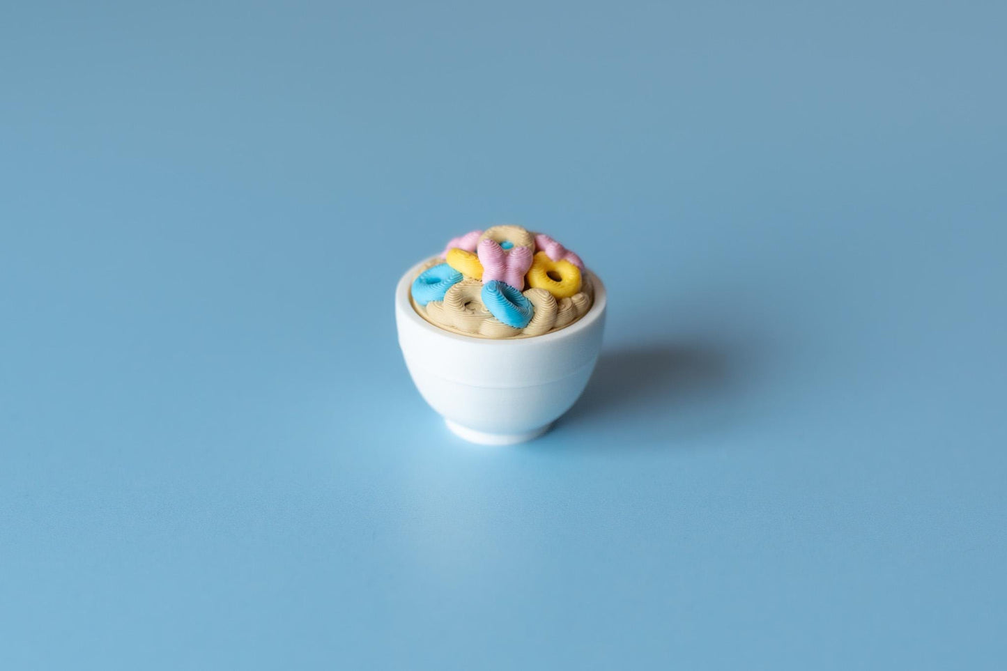 Cereal Bowl Fidget Clicker with Wrist Strap or Keychain