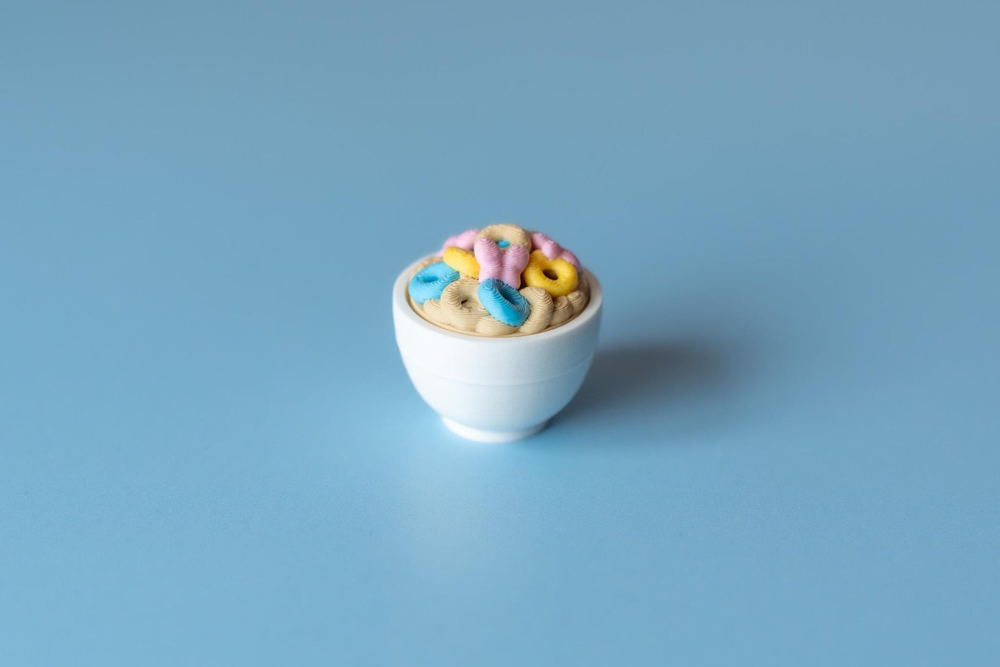 Cereal Bowl Fidget Clicker with Wrist Strap or Keychain