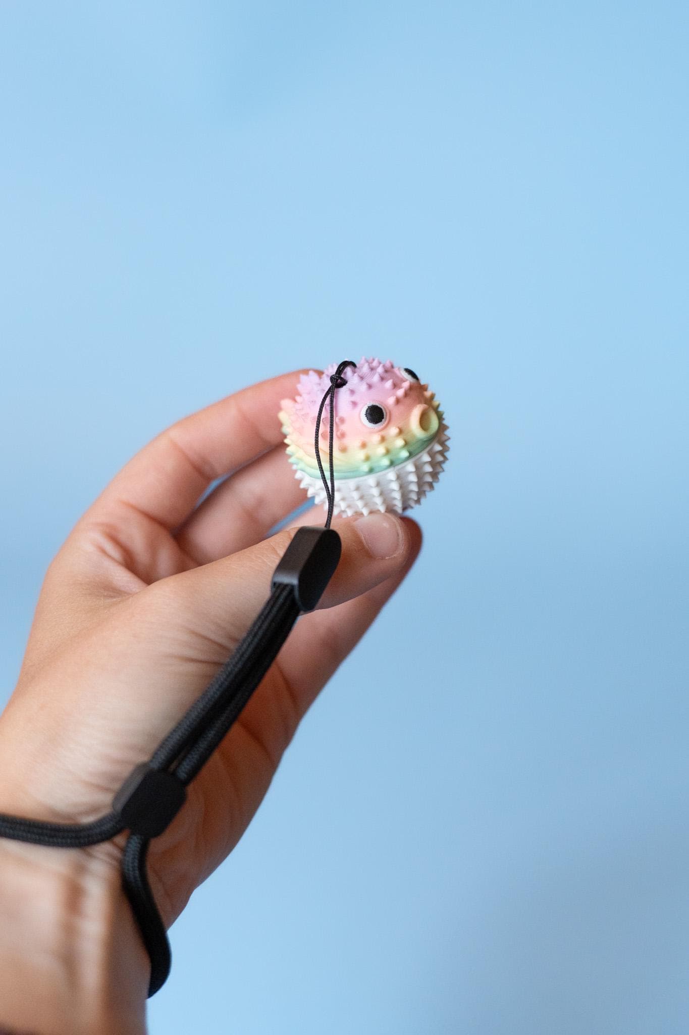 Pufferfish Spiked Sensory Tool with Wrist Strap or Keychain